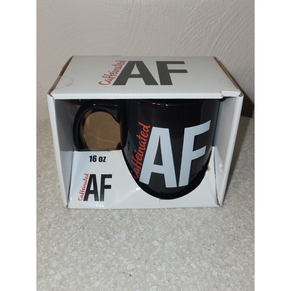 NEW~Caffeinated AF Mug-Funny Tea Hot Cocoa Coffee Cup-Novelty Birthday Gift Idea - Picture 7 of 7